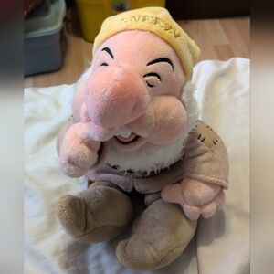 Disney Store Sneezy Dwarf Plush Stuffed Animal Snow White Toy